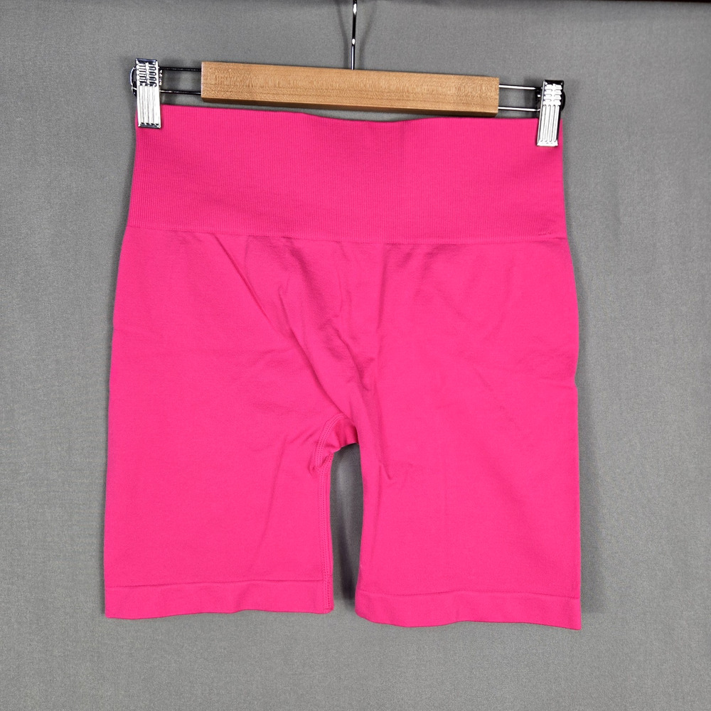 Maxxim Athletic Gym Shorts Pink Compression Athleisure Training Running Womens M